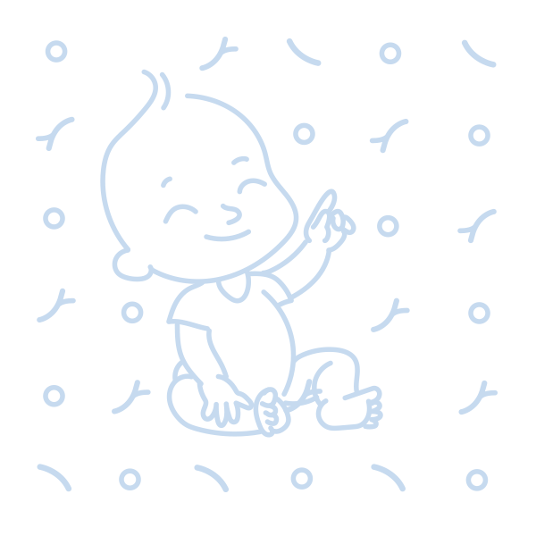 ilustracja uśmiechniętego niemowlaka